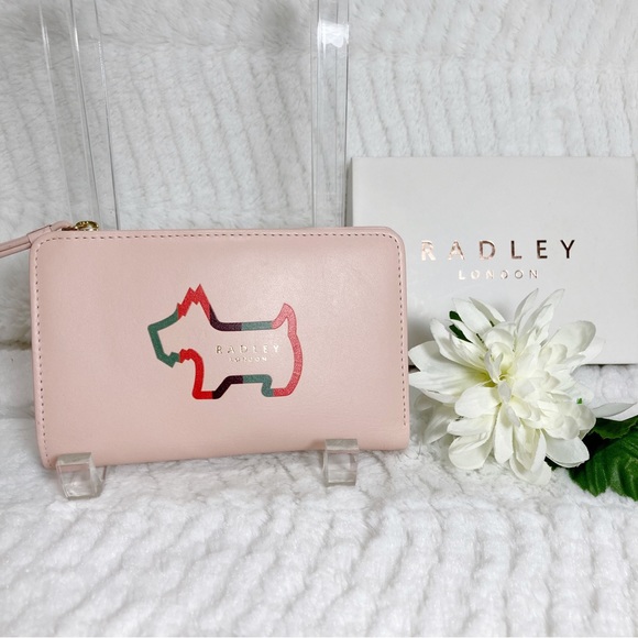 Radley London Radley Shadow Stripe Peach Leather Wallet  Boxed NEW - Picture 5 of 10